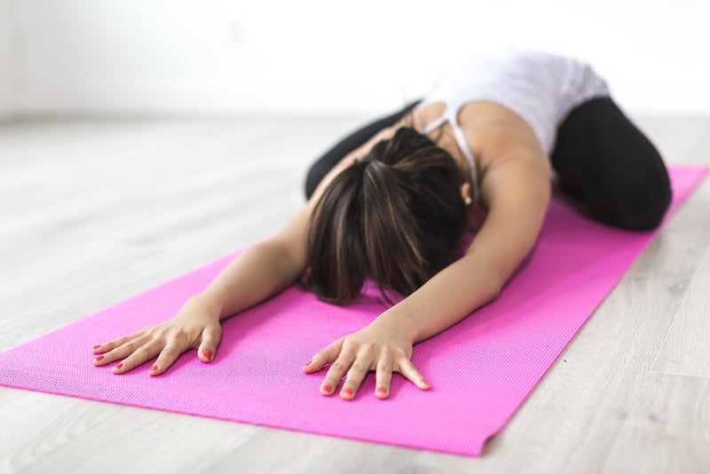 Woman in yoga pose